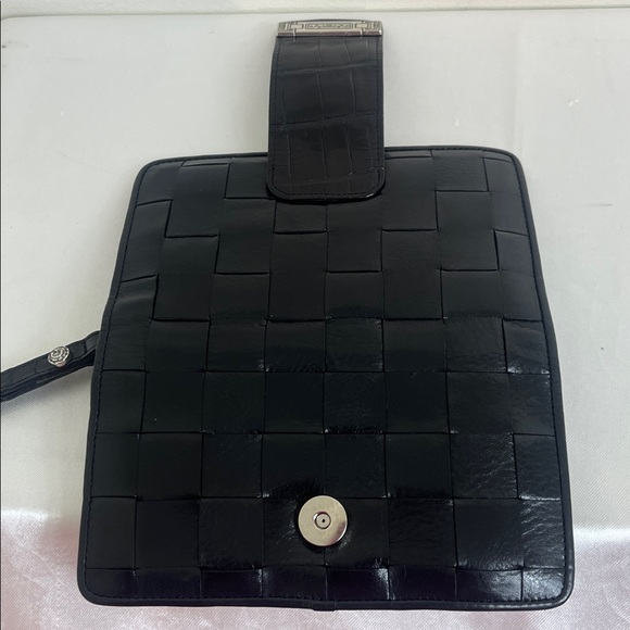 Brighton Black Leather Basket Weave Wallet - Picture 15 of 17